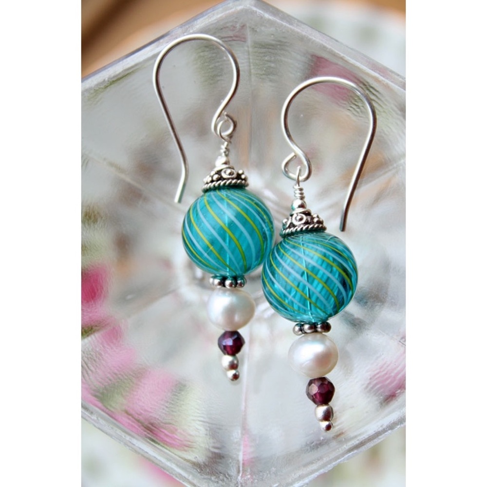 Handmade‎ earrings - blown glass